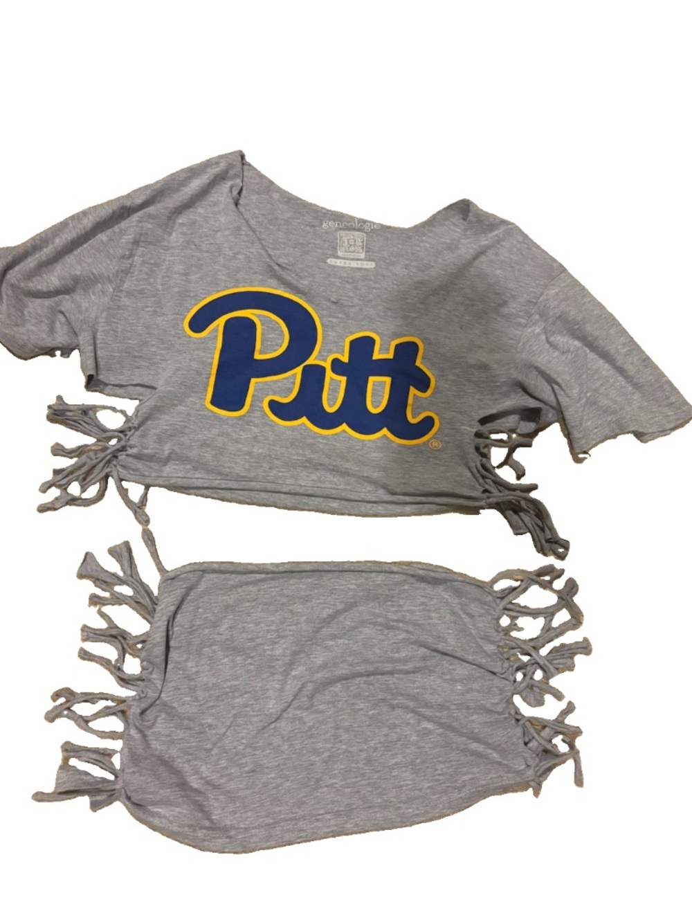 Custom Gray XS University of Pittsburgh Tailgate 2 piece